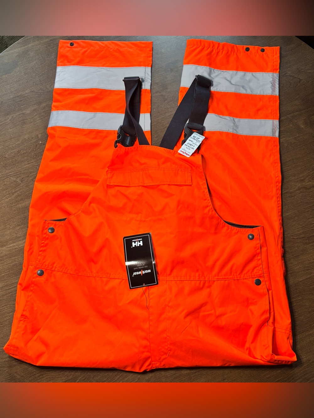 Helly Hansen Potsdam Pants Large Orange Hi Vis Workwear Reflective Safety NWT